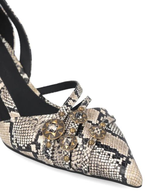 PINKO snakeskin-effect pumps - Neutrals