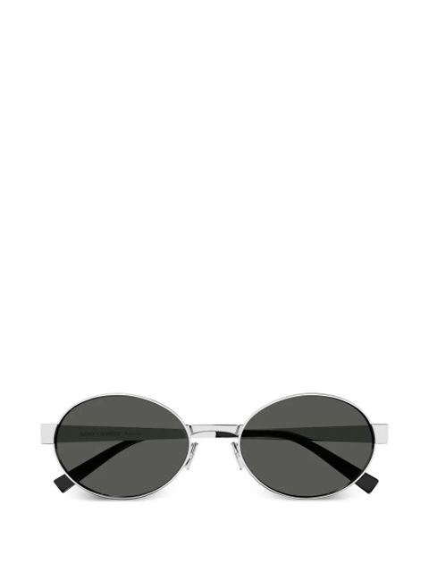 Saint Laurent Eyewear oval-frame sunglasses - Silver - zdjęcie produktu nr 1