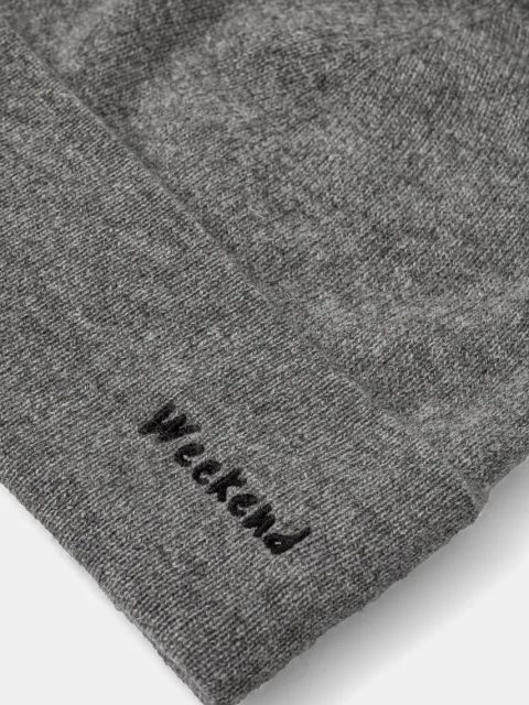 Weekend Max Mara czapka kaszmirowa kolor szary wełniana 2515571024600