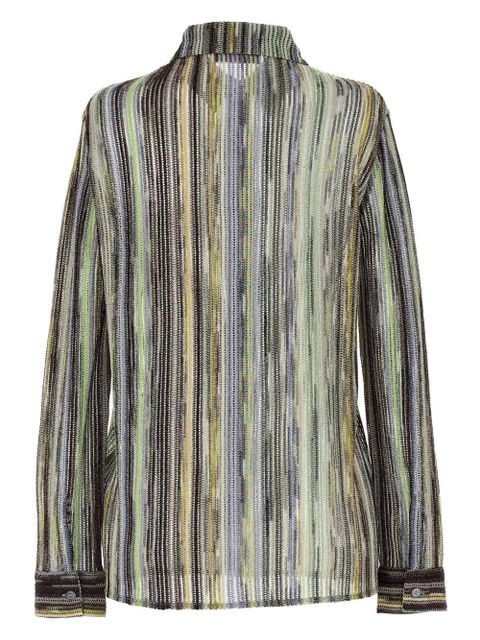 Missoni striped lamé shirt - Green