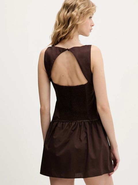 Hollister Co. sukienka kolor brązowy mini rozkloszowana KI359-5392-440 - zdjęcie produktu nr 2