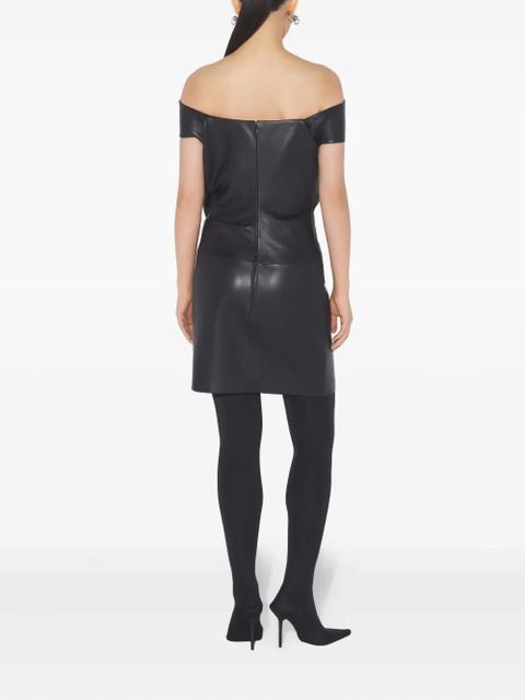 Jean Paul Gaultier leather mini dress - Black