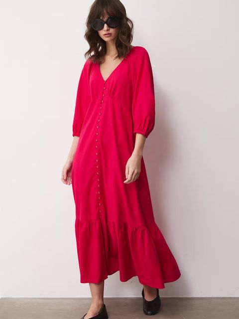 Medicine sukienka rozkloszowana z dodatkiem lnu - zdjęcie produktu nr 1