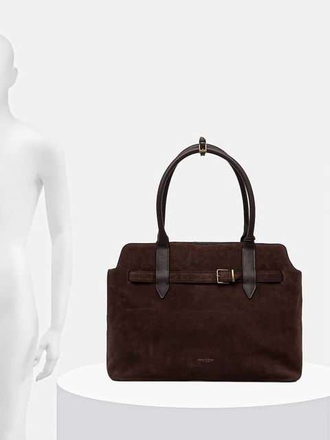 Marc O'Polo torebka zamszowa kolor brązowy 50818770301304