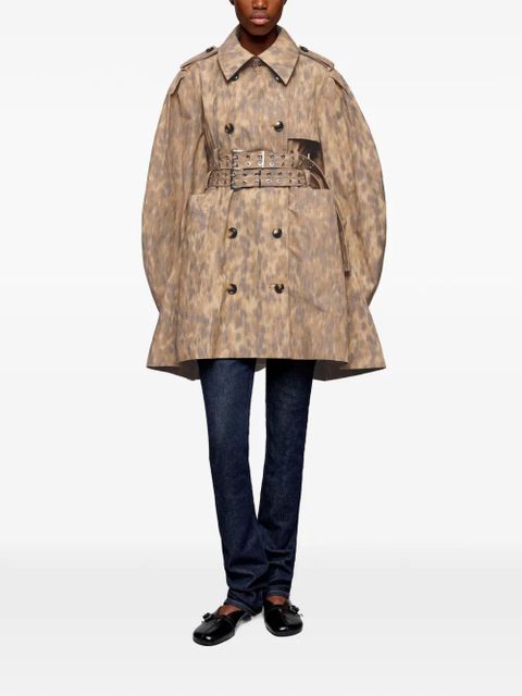 GANNI button belted double breasted coat - Neutrals - zdjęcie produktu nr 2