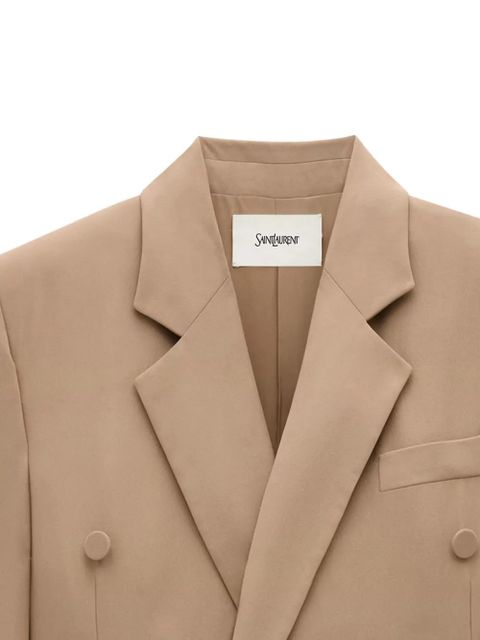 Saint Laurent silk crepe blazer - Neutrals - zdjęcie produktu nr 2