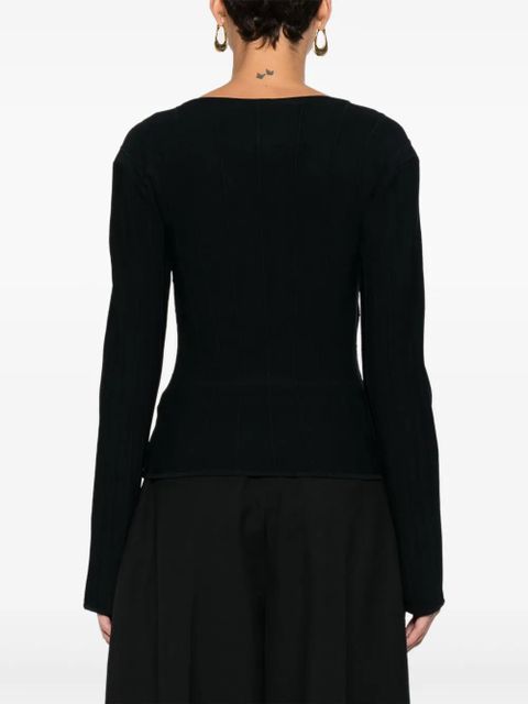 Cult Gaia buttoned asymmetric top - Black