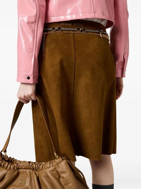 Miu Miu suede skirt - Brown