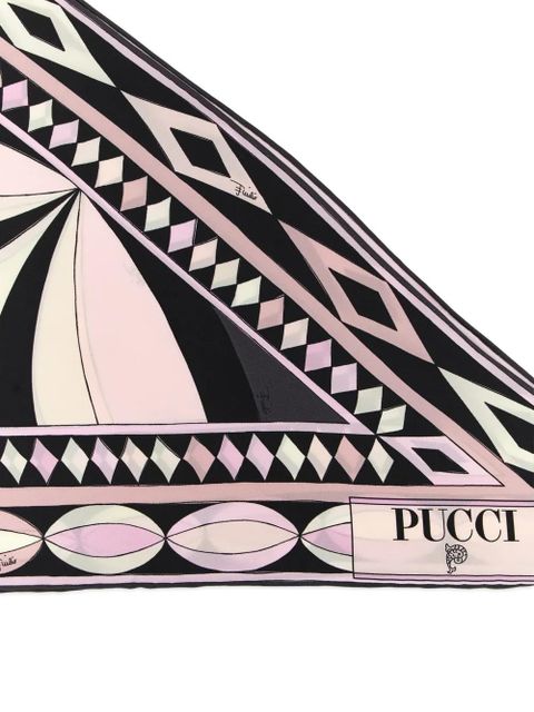 PUCCI printed silk triangle scarf - Pink - zdjęcie produktu nr 2
