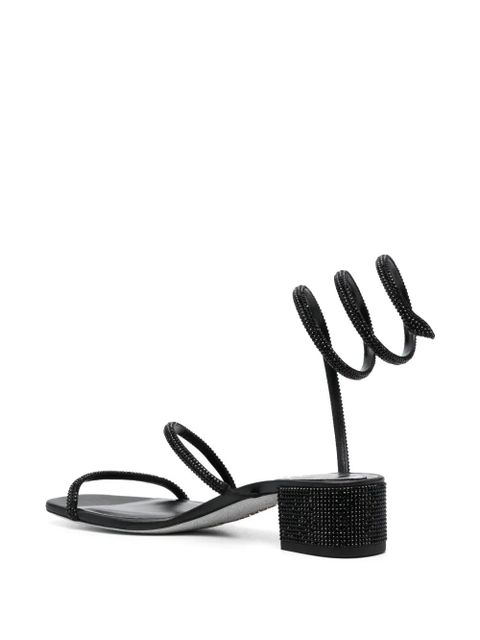 René Caovilla Cleo Crystal 35mm sandals - Black