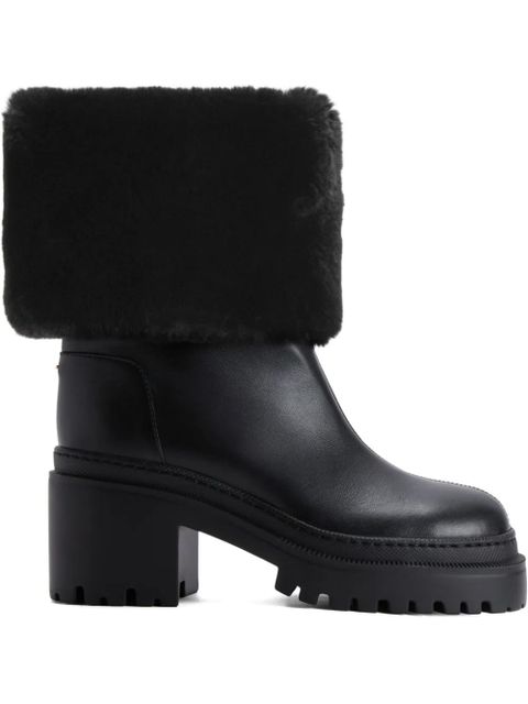 Giuseppe Zanotti MAIRI fur-cuff boots - Black - zdjęcie produktu nr 1