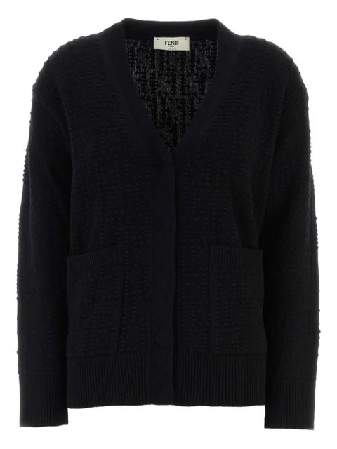 FENDI textured cardigan - Black - zdjęcie produktu nr 1