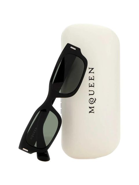 Alexander McQueen rectangle-frame sunglasses - Black