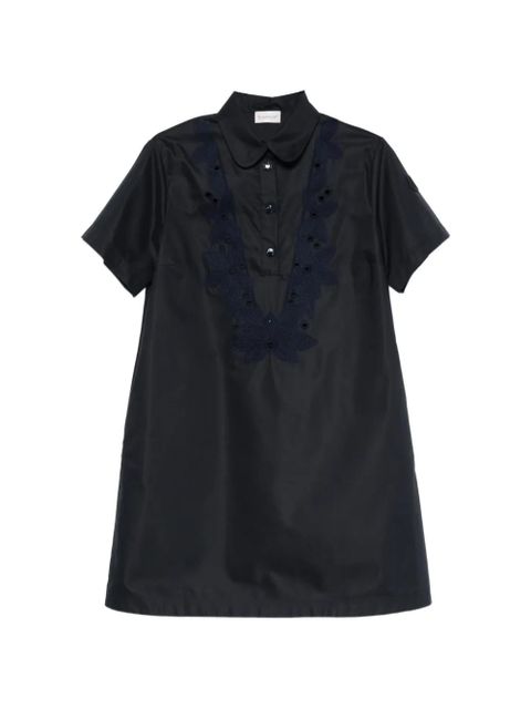 Moncler embroidered A-line mini dress - Blue - zdjęcie produktu nr 1