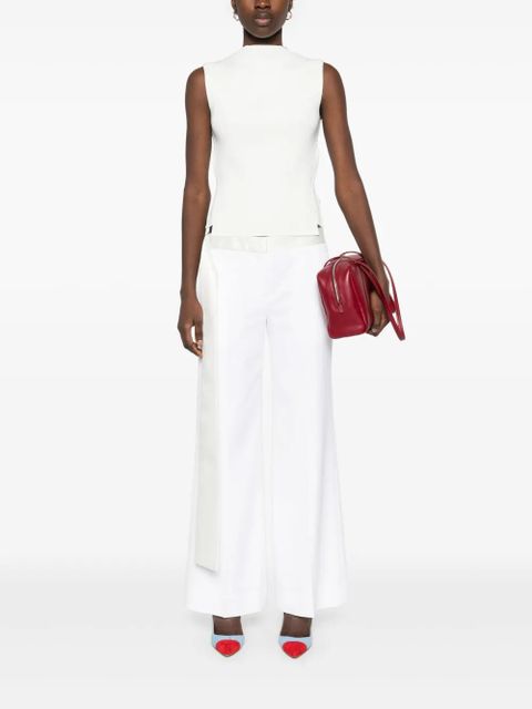 Victoria Beckham ribbed tank top - White