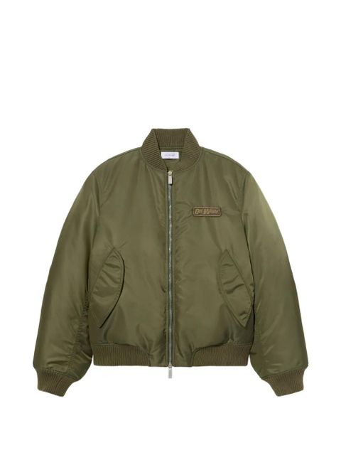 Off-White embroidered bomber jacket - Green - zdjęcie produktu nr 1