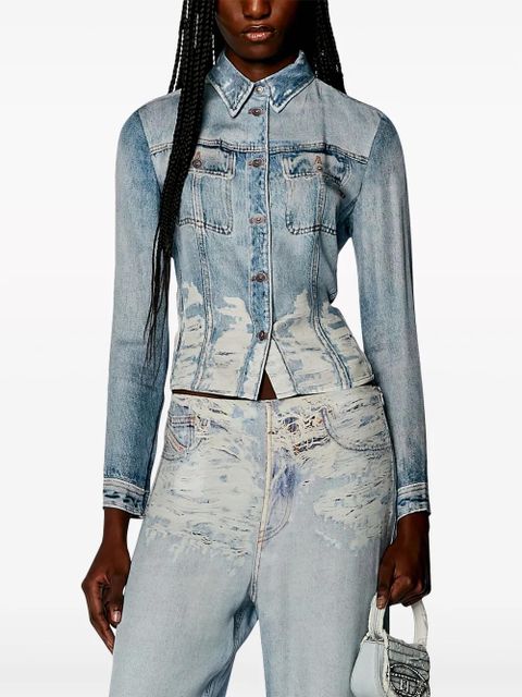 Diesel C-Lorelle denim-print shirt - Blue