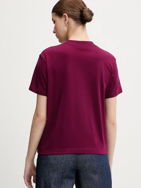 Calvin Klein Jeans t-shirt bawełniany damski kolor bordowy LV047E819G