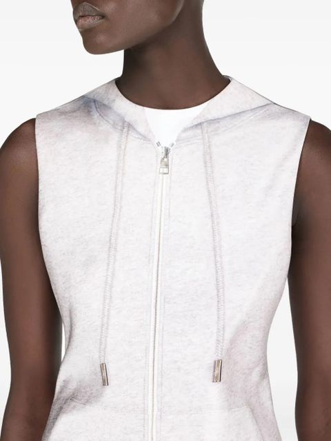JW Anderson zipped hoodie mini dress - Grey