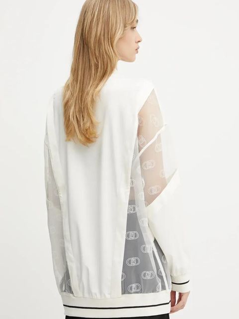 Liu Jo kurtka bomber kolor beżowy przejściowa TA5200 TS922