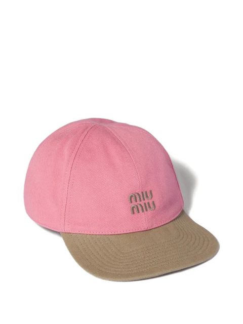 Miu Miu drill baseball cap - Pink - zdjęcie produktu nr 1