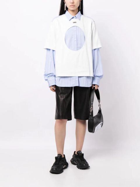 Off-White Meteor layered cotton shirt - Blue