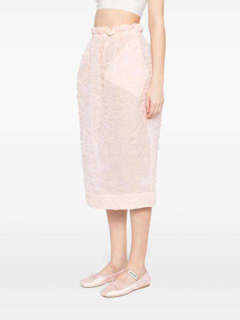 Simone Rocha ruffle-waisted skirt - Orange - zdjęcie produktu nr 2