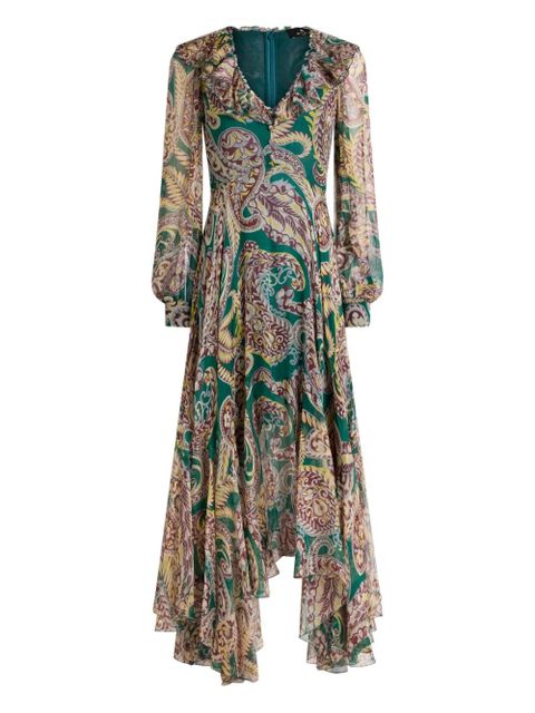 ETRO paisley ruffled maxi dress - Green - zdjęcie produktu nr 1