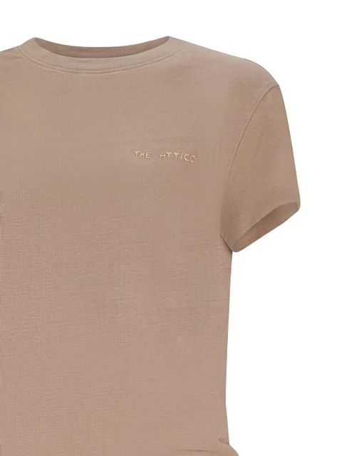 The Attico button-fastening drawstring jumpsuit - Neutrals