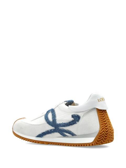 LOEWE Flow Runner 2.0 logo-detail suede sneakers - WHITE LIGHT DENIM