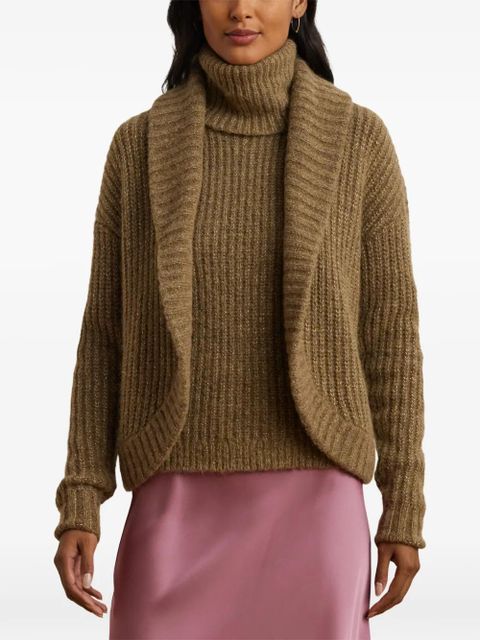 Lauren Ralph Lauren shawl-collar knitted cardigan - Brown