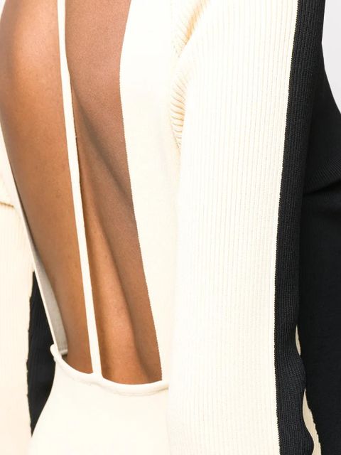 Off-White Front n' Back ribbed-knit dress - Black