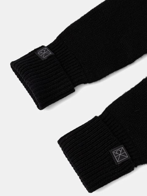 Calvin Klein rękawiczki kaszmirowe damskie kolor czarny LV14F8065G