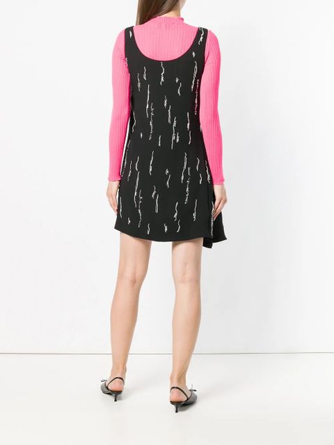 Prada embellished asymmetric dress - Black