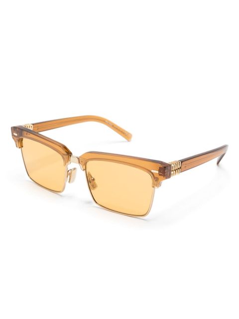 Miu Miu Eyewear MU10ZS rectangle-frame sunglasses - Orange - zdjęcie produktu nr 2