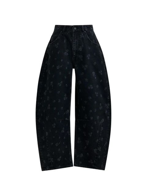 Essentiel Antwerp floral twisted barrel jeans - Black - zdjęcie produktu nr 1