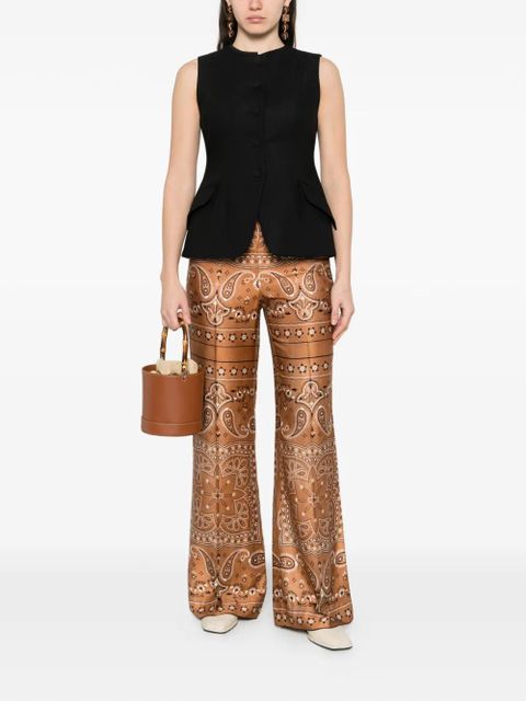 SANDRO paisley-print palazzo pants - Brown - zdjęcie produktu nr 2