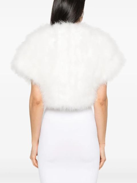 Yves Salomon feather jacket - White