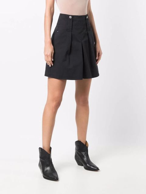 ISABEL MARANT A-line cotton shorts - Black