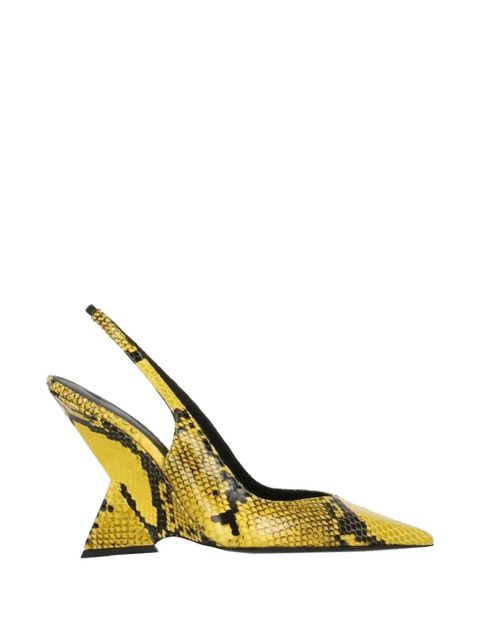 The Attico snake-print slingback pumps - Yellow - zdjęcie produktu nr 1