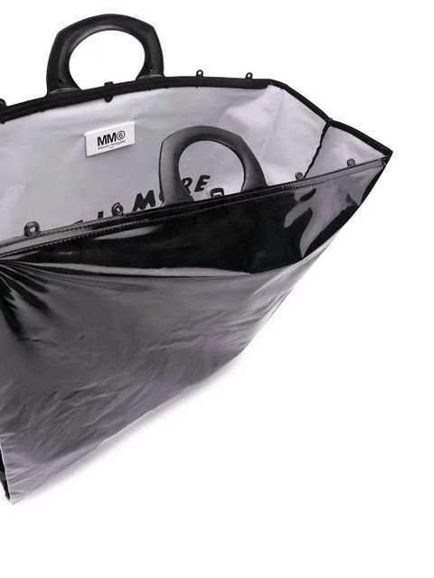 MM6 Maison Margiela patent tote bag - Black