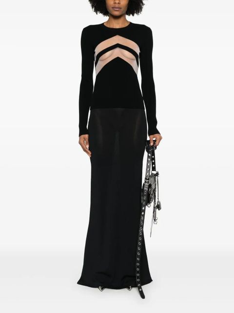 Jean Paul Gaultier chevron-detail sweater - Black - zdjęcie produktu nr 2