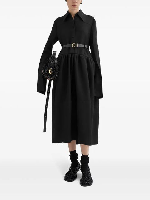 Jil Sander shirt midi dress - Black