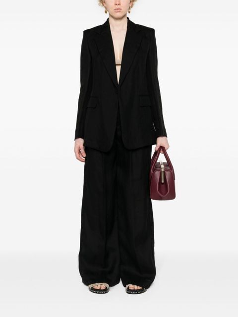 Chloé open-front ramie blazer - Black