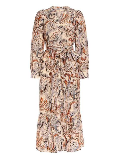 Marie Oliver paisley-print belted maxi dress - Neutrals - zdjęcie produktu nr 1