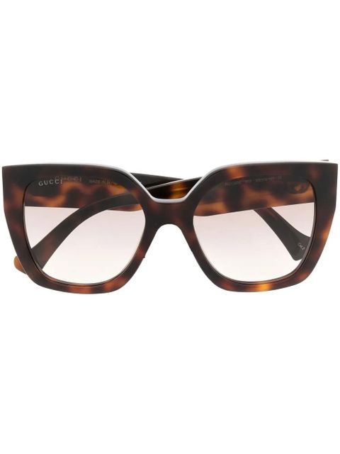 Gucci Eyewear tortoiseshell square-frame sunglasses - Brown - zdjęcie produktu nr 1