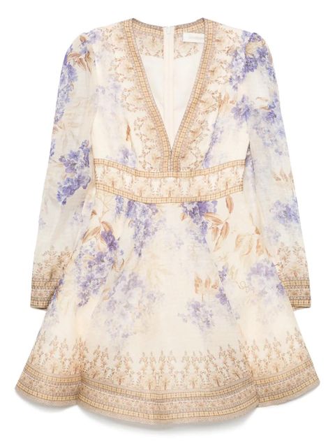 ZIMMERMANN Dawning Plunge mini dress - Neutrals - zdjęcie produktu nr 1