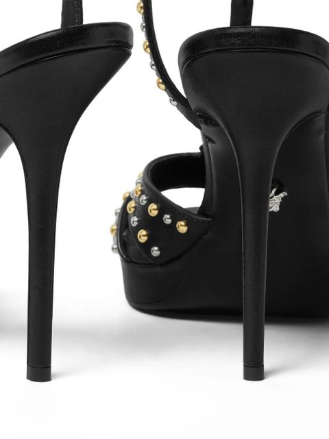 Versace 120mm leather sandals - Black