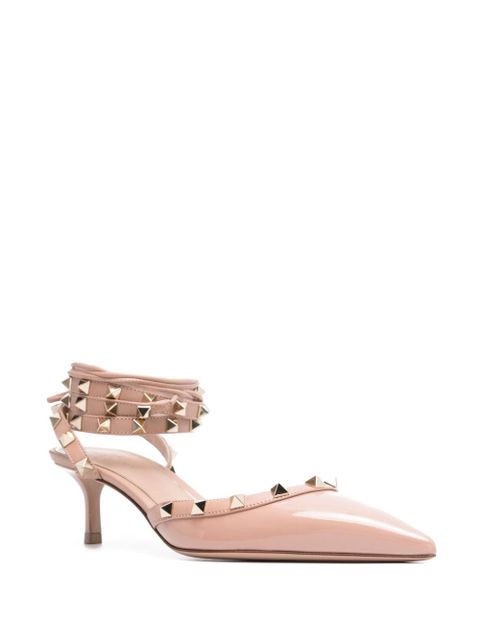 Valentino Garavani Rockstud 60mm patent-leather pumps - Pink