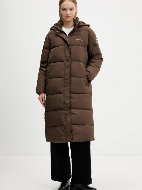 Guess Jeans kurtka damska kolor brązowy zimowa oversize W4BL26 WGII2 - zdjęcie produktu nr 1